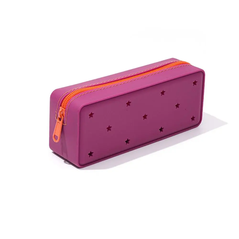 

Breathable Silicone Pencil Case Waterproof Big Capacity Stationery Storage Bag Portable Washable Makeup Brush Holder Makeup