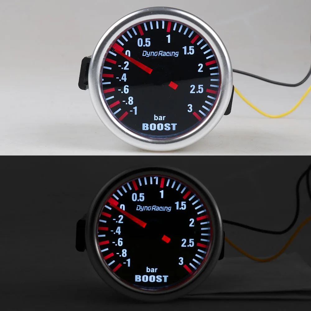 

Car modification racing instrument: 12V sunglasses turbocharged gauge, 52mm white light mechanical 3bar
