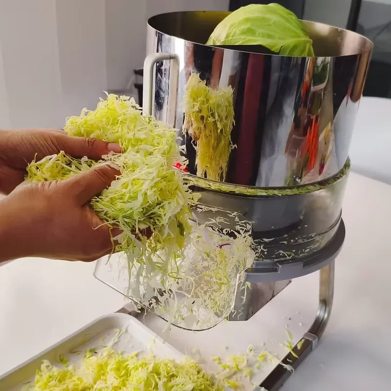 for CXCO Professional Electric Cabbage Shredder 1-8mm Adjustable Stainless Steel Multifunctional Automatic Food Processor