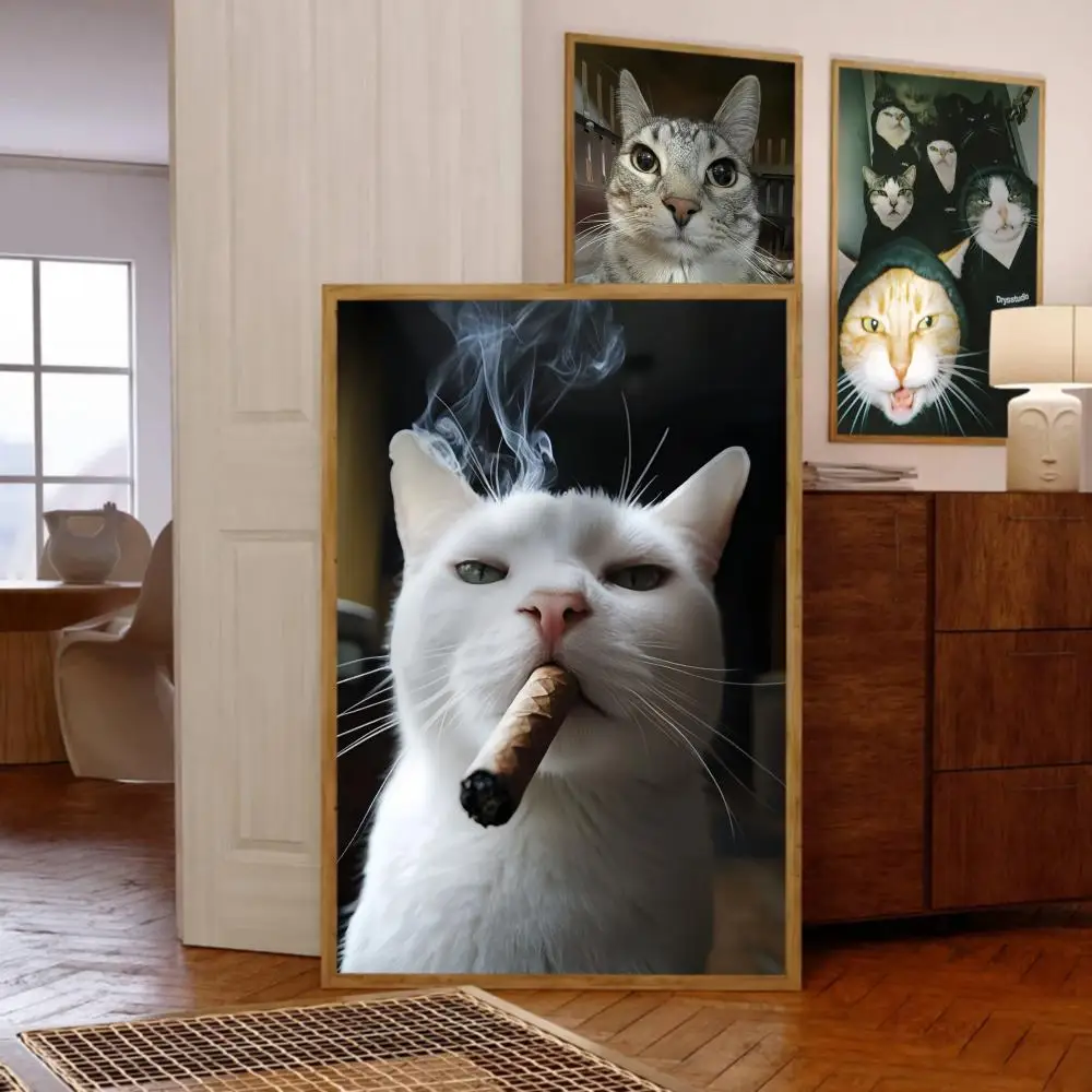 Poster Music Album Cover For Room Canvas Painting Meme Funny Print Art Home Wall Cat Decor Picture Gift