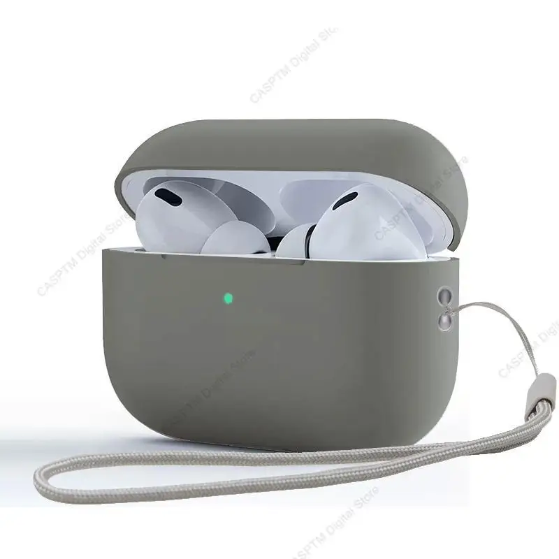 Juste en silicone souple avec lanière pour Apple AirPods Pro 2, étui pour écouteurs USB C, AirPods Pro 2e, Air Pod Pro 2 Pro 2023