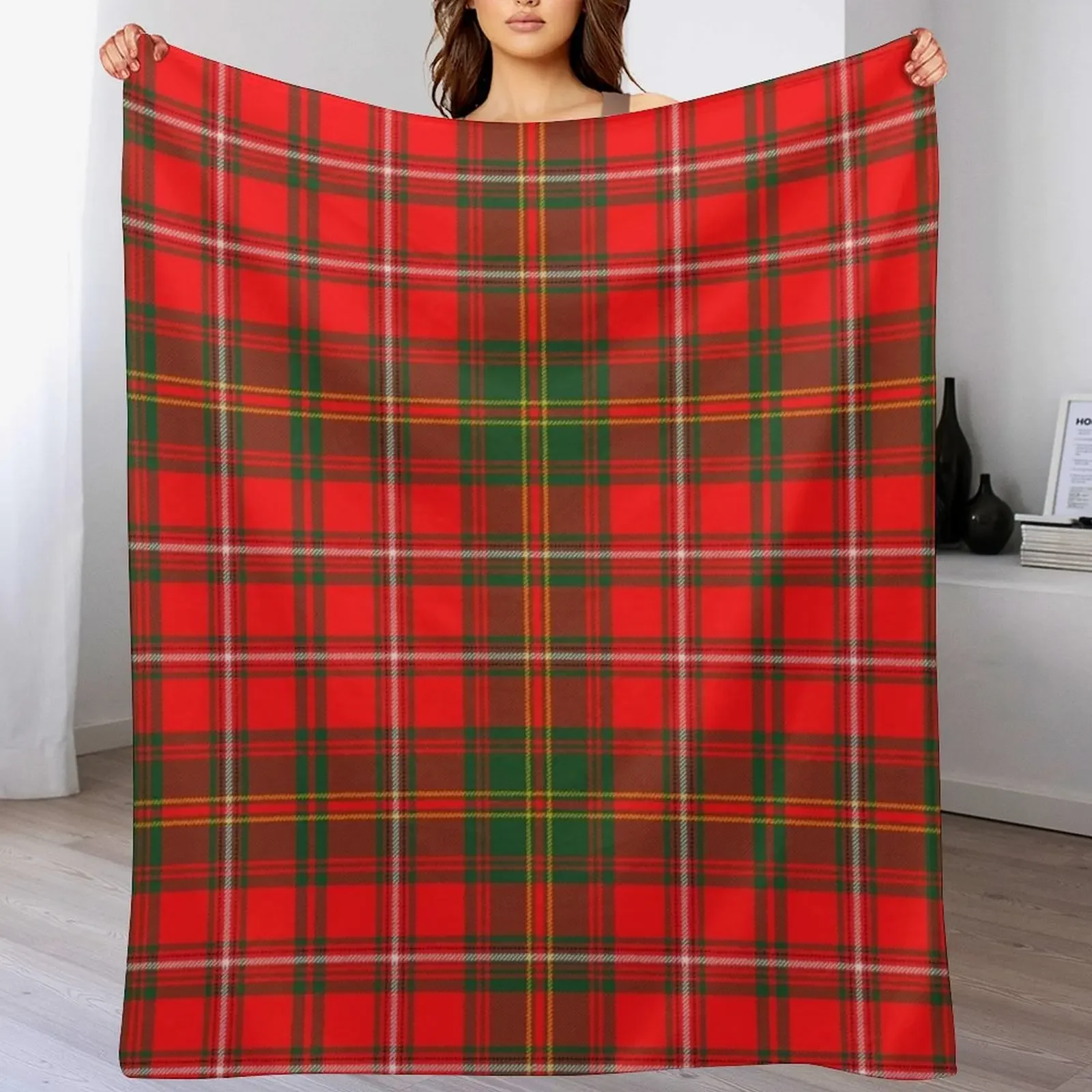 

The Real Clan Hay Tartan, Ancient Hay Throw Blanket Plaid Luxury Designer Blankets