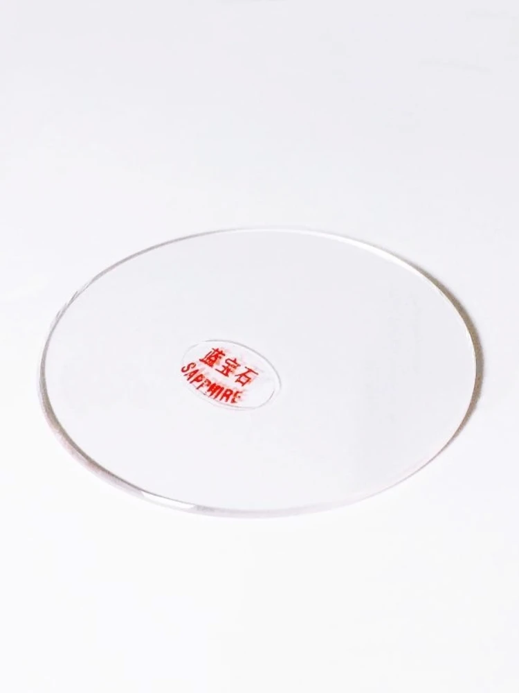 2.5mm Thick Flat Sapphire Watch Crystal 32mm-41.5mm Diameter Transparent Round Glass for Watch Repair