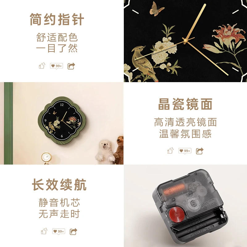 منتصف القرن نمط الإبداعية ساعة حائط الشمال بسيط غرفة المعيشة الراقية ساعة حائط الفرنسية الرجعية ديكور المنزل Duvar Saati FYWC