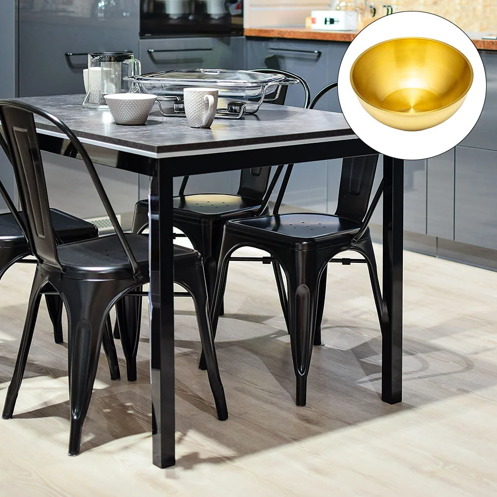 

Holy Water Bowl Buddhist Water Offering Bowl Sturdy Brass Vessel Flat Smooth Interior Ornament Sacred Ritual