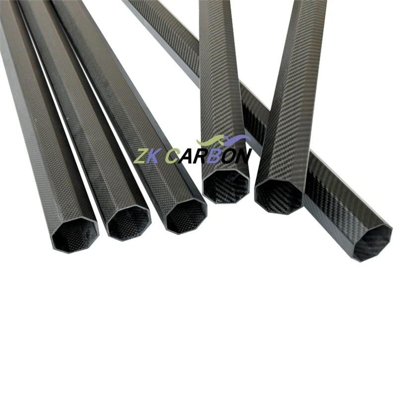 2pcs 50x46x500mm Carbon Fiber Octagonal Tube High Strength Composite Material For RC Airplanes3K Twill Weave Matte