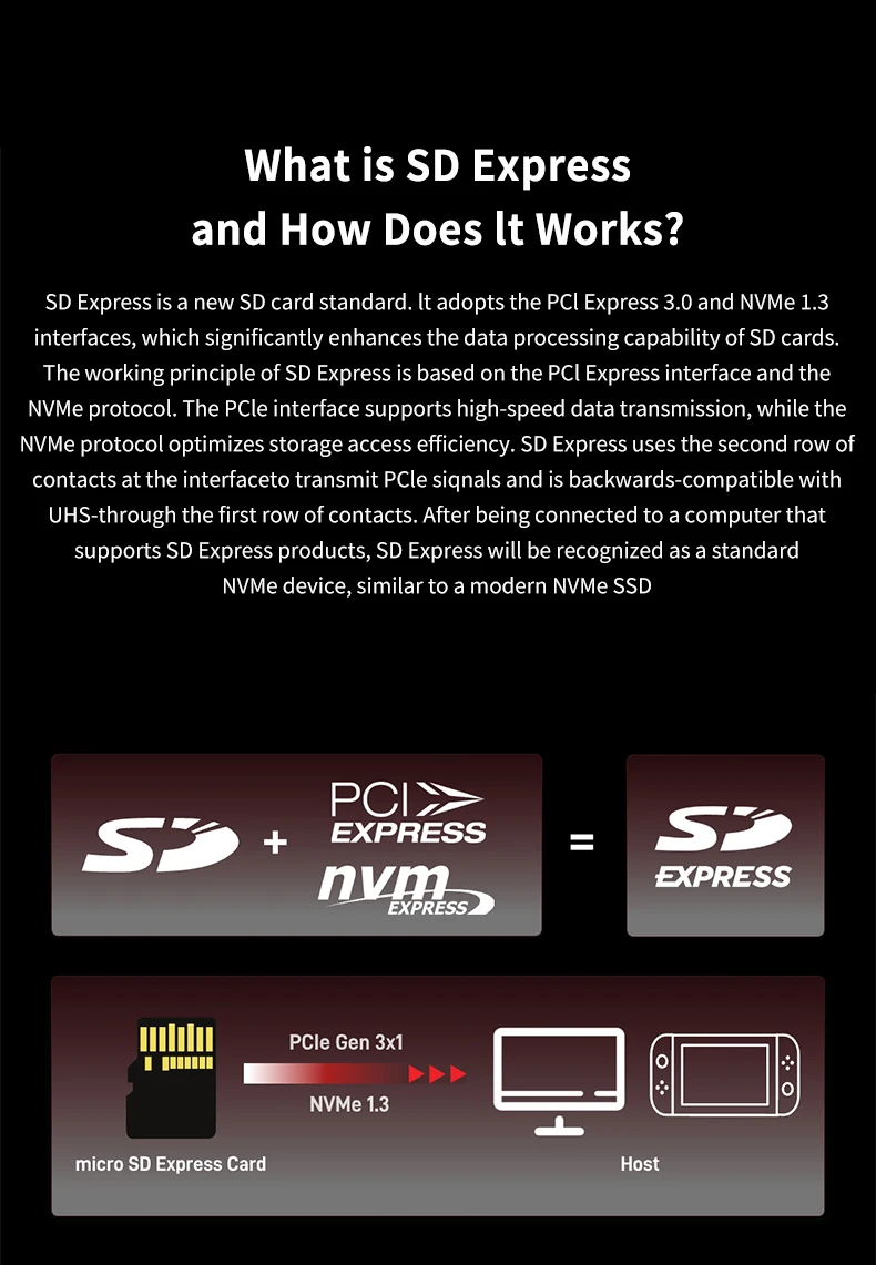 Lexar PLAY PRO MicroSDXC Express Karte 1TB Hochgeschwindigkeits-PCIe Gen3x1 Lesegeschwindigkeit bis zu 900MB/s Speicherkarte für Nintendo Switch 2 – Detail 3