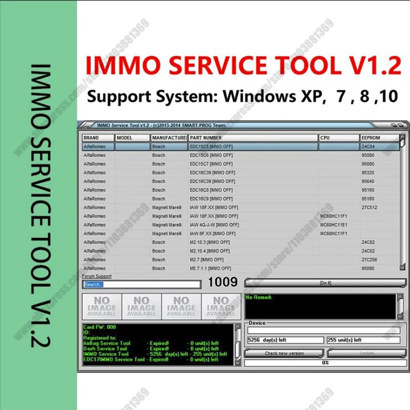 2024Newest Car Repair Software IMMO SERVICE TOOL V1.2 immo off Virgin eeprom IMMO KEY PIN CODE CALCULATOR BSI VDO DASHBOARD 2017