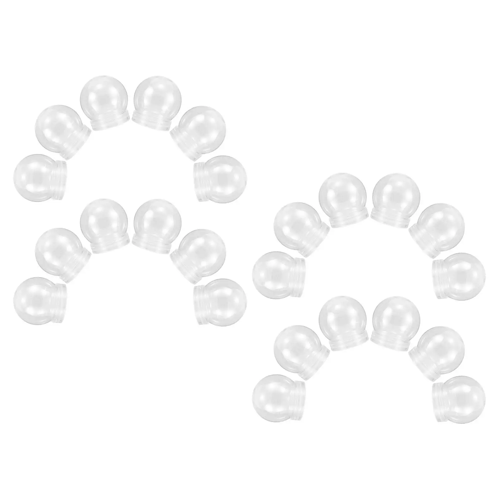 

Набор из 24 прозрачных пластиковых шаров-снежных глобусов для создания рождественских сцен, наборы для творчества своими руками, украшения для праздничных снежных шаров