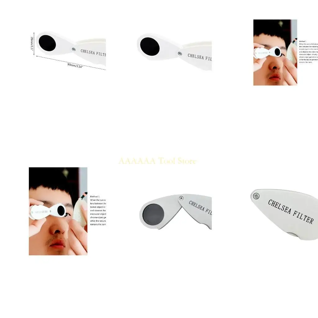 A2BE 35X POCKING MAGNIFIER Loupes Filtre couleur vitrail portable