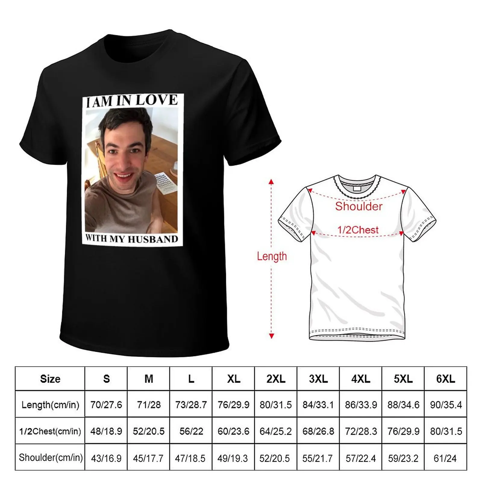 Nathan Fielder Is My Husband T-Shirt Trendy Pattern T-Shirt for Men