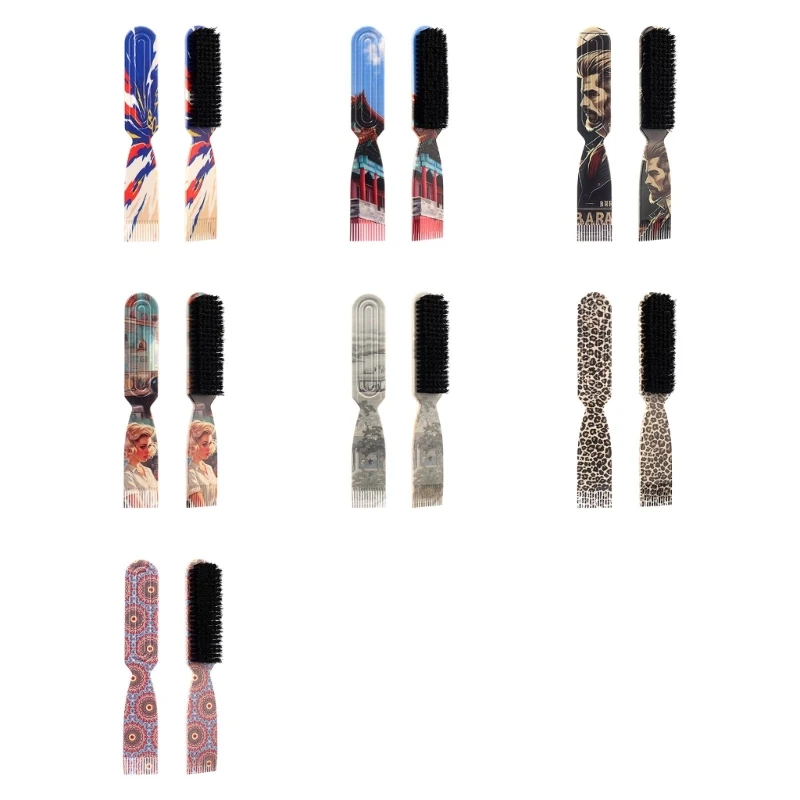 Портативная щетка для волос и бороды для ежедневного использования Мягкая щетина Удобная ручка 918D