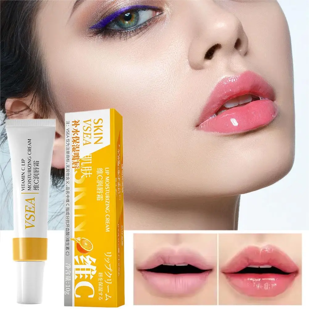 Bálsamo labial hidratante con vitamina C, hidratante, antiseco para llevar, cuidado de los labios, cosméticos, línea antigrietas, nutritivo, fácil labio U9K0