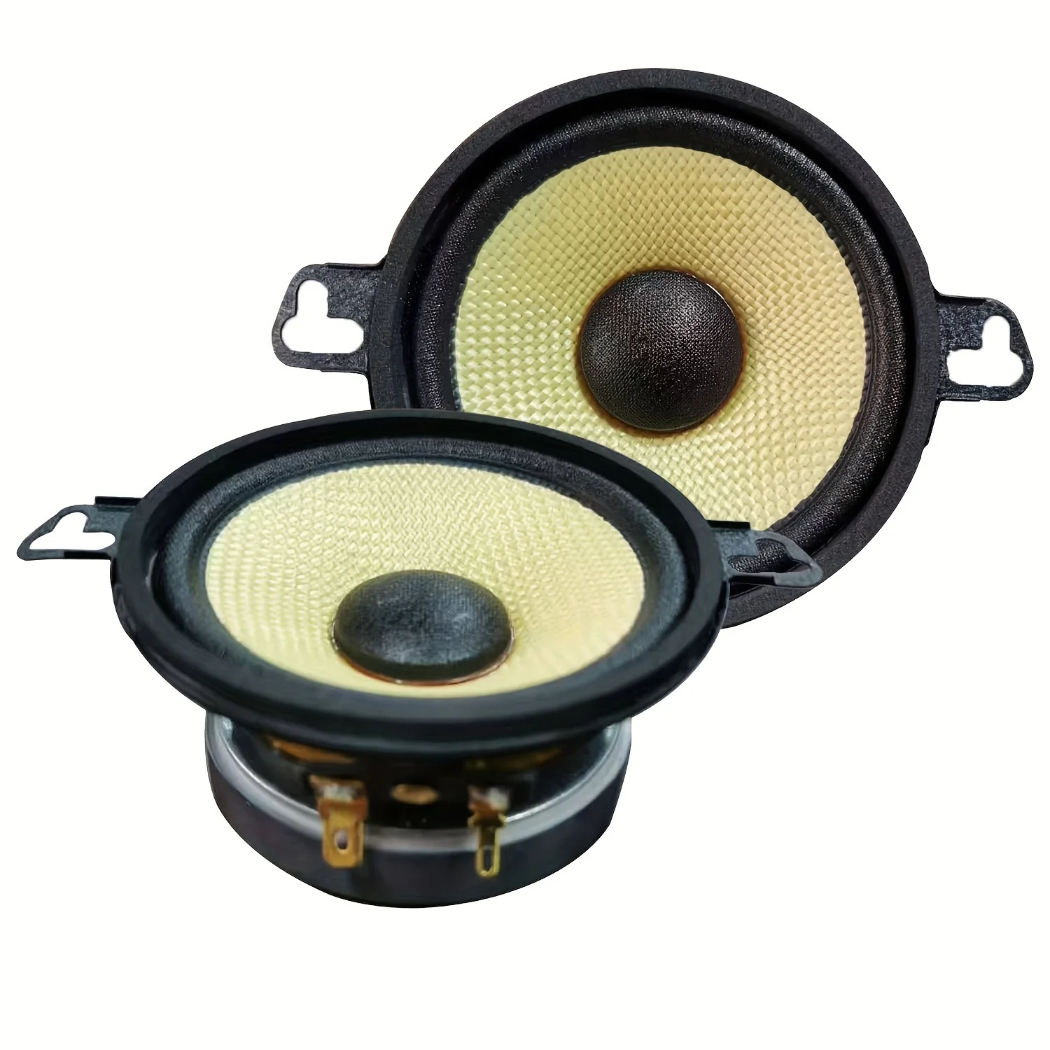 1x 150W 最大出力のカーオーディオスピーカー、3.5 インチ、チタンダイアフラムとアルミニウムフレームを採用し、ドアへの簡単な取り付けが可能