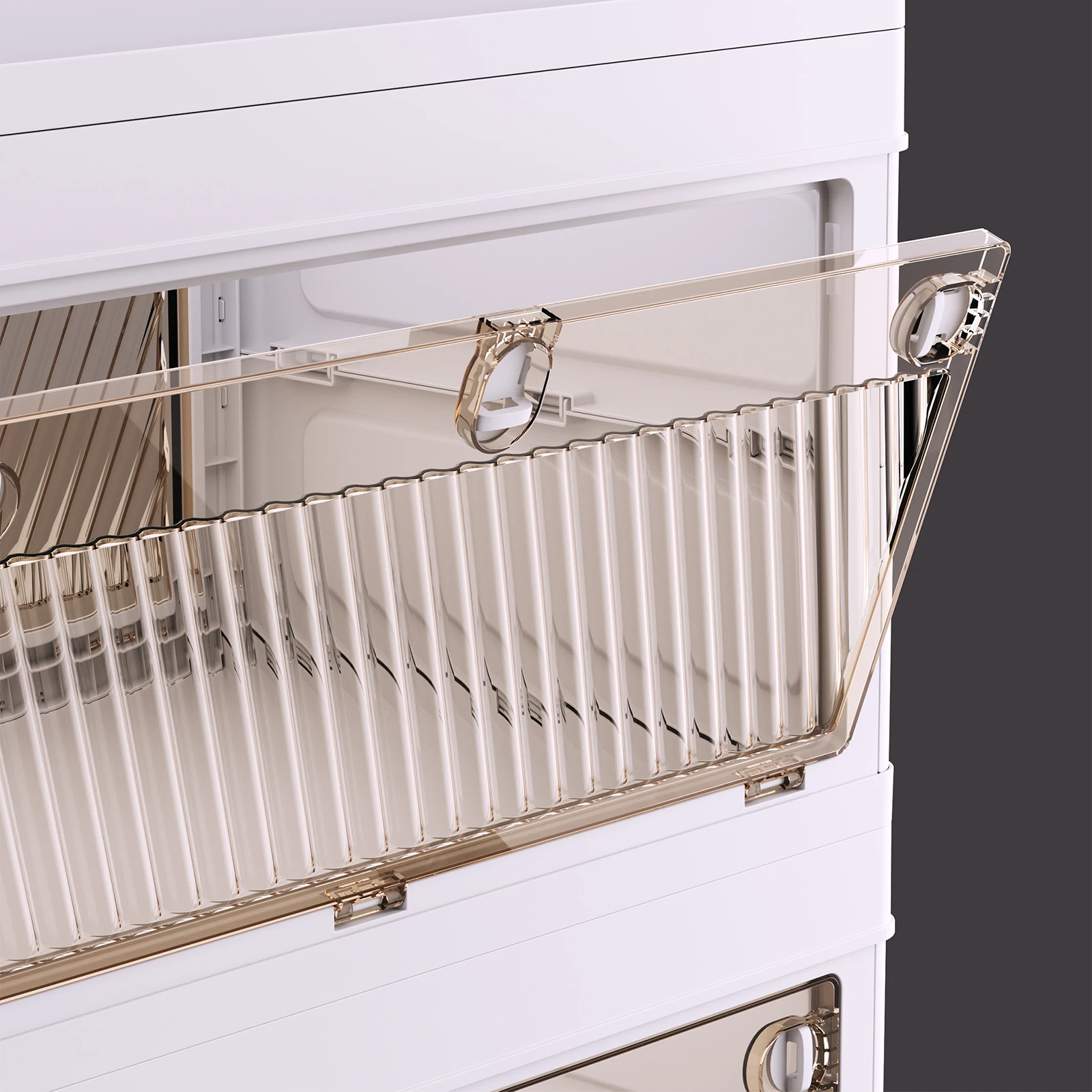 1/2/3/4/5 Schicht Klappbarer Aufbewahrungsschrank Aufbewahrungsschrank Wasserdicht Staubdicht Mit Schwenkrad Küche Schlafzimmer Wohnzimmer – Detail 23