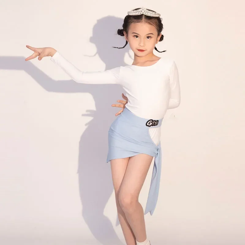 

Girls' Training Suit Set Latin Dance Suit New Autumn/Winter Children's Advanced Professional Performance Suit latin dance dress