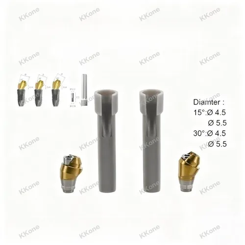 Imagen 2 del producto 10 juegos de accesorios para implantes dentales de terceros, pomo en ángulo, pomo multiángulo para Dentium