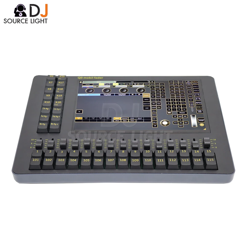 Q0 Mobil Fader Wing Dmx512 Controller Touch Screen Connect With Q0 Fader Wing Dj Disco Perfassional Stage Effect Console