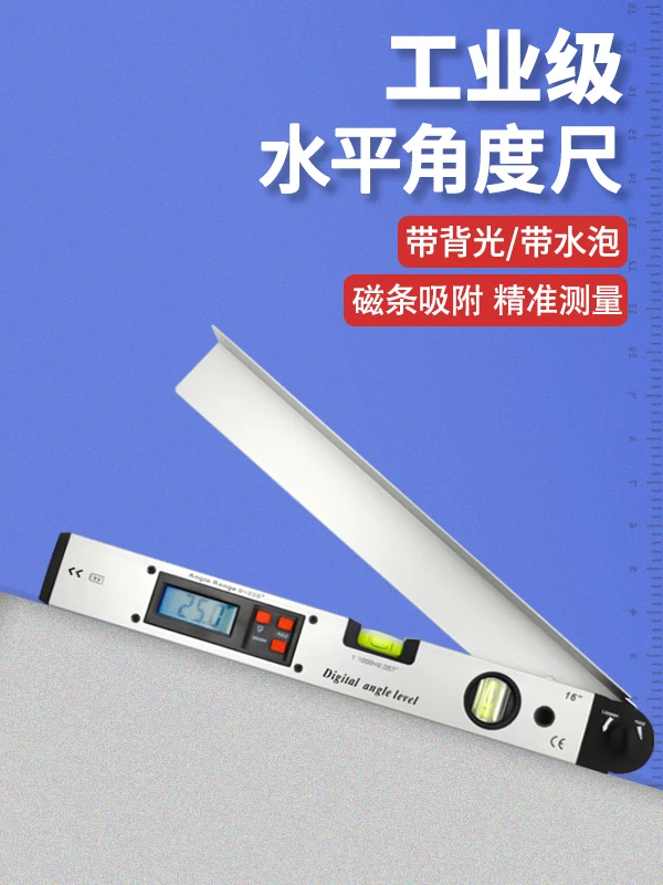 Digital Level Angle Gauge Angle Meter Protractor Universal Ruler Internal and External Straight Ruler