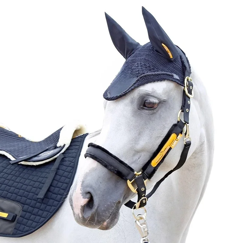 Embroidered horse earmuffs, horse gear, knight rider harness