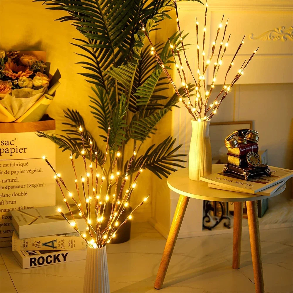 20leds LED Branch Light Zasilana bateryjnie lampa z gałęzi wierzby Sztuczna gałąź Gałązka Wazon Światła LED na imprezę Wróżka DIY Wystrój pokoju — zdjęcie 5