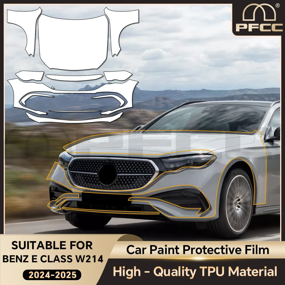

For Mercedes Benz E Class W214 2024 2025 Car Body TPU Paint Protection Film Clear Bra Anti-scratch Resistant Pre-cut PPF Decal