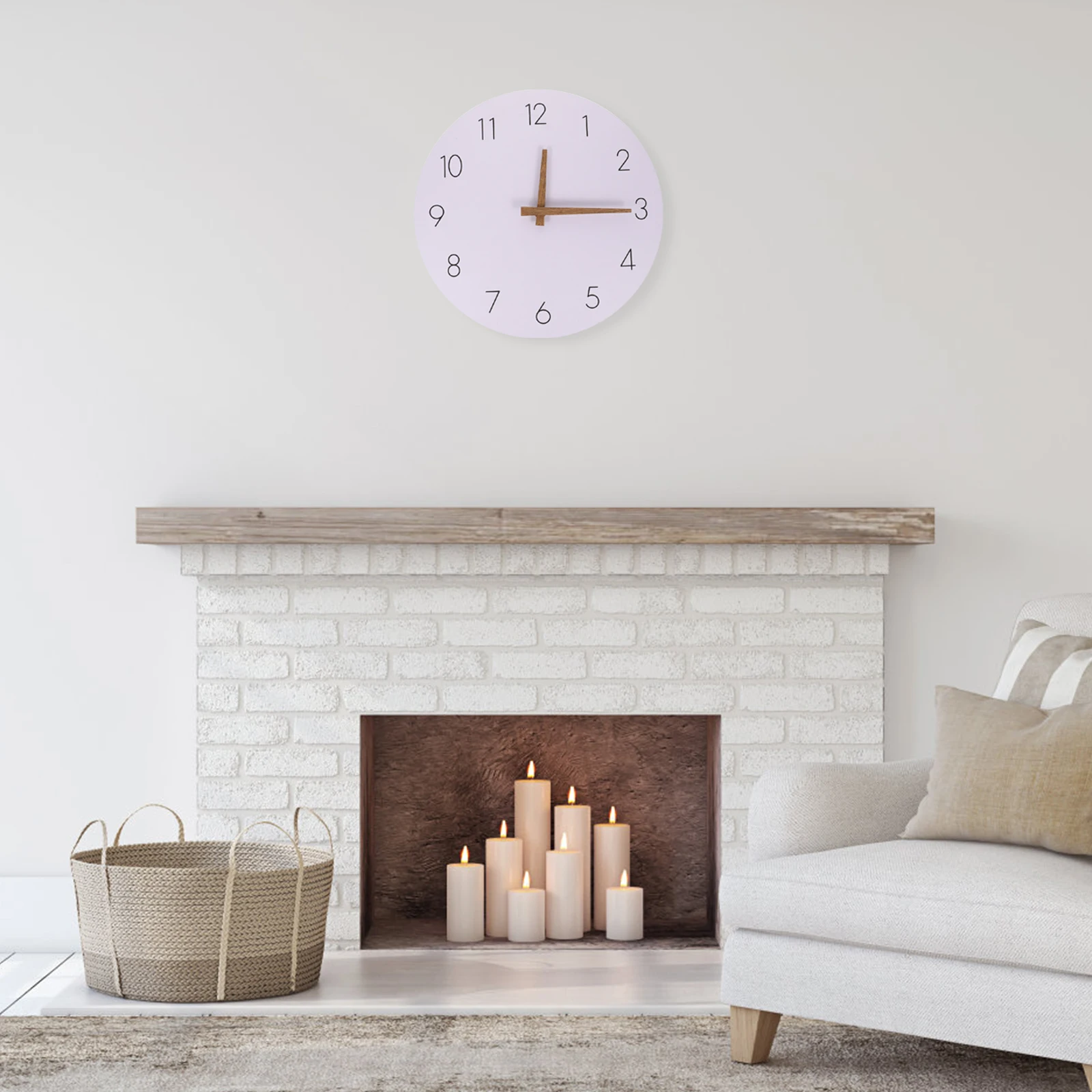 

1Pcs Wood Board Wall Clock Modern Silent Design Creative Non-Ticking Clock for Living Room Bedroom Home Decoration