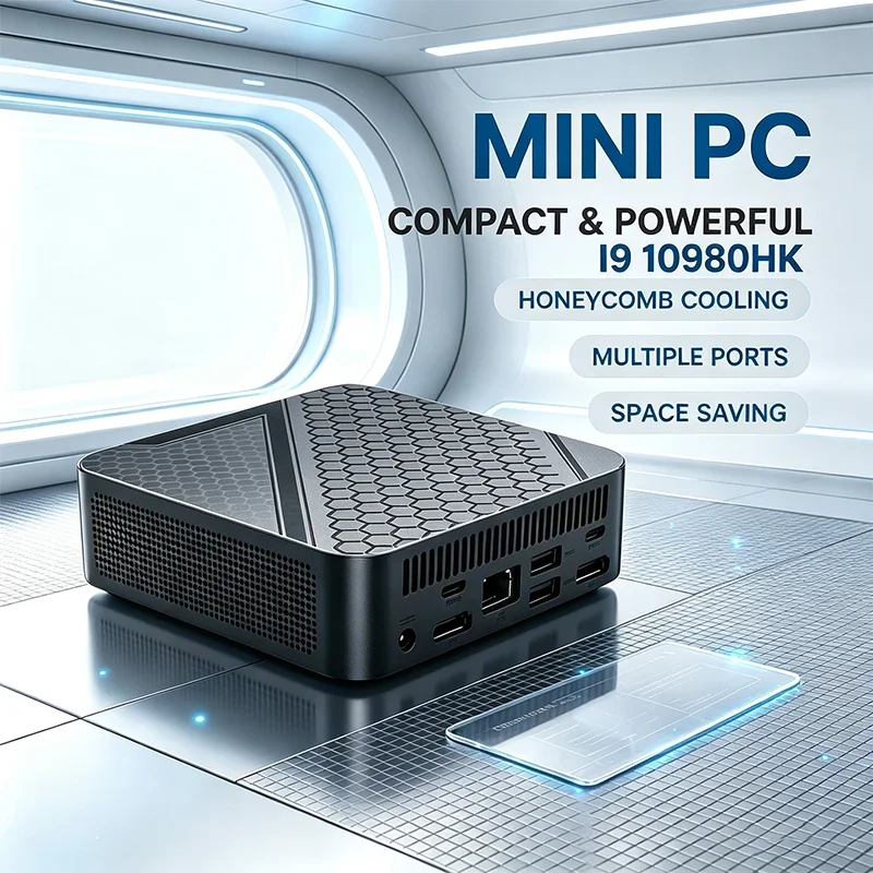 I9 10980HK MiniPC Compact with Cooling System Rich Interface Design Portable Computer for Home Office Business Daily Application