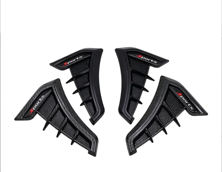 2Pcs Vent Cover Fender Hood Air Flow Intake Trim Car Side Exterior Accessories Wing Decals Ventilation Sticker Modified Styling