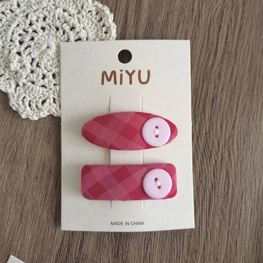 Japan-Korea Popular Fabric BB Hair Clips Set Bow Side Clips for Girls Daily & Party Hairpins Rose Bow Fabric Side Clips