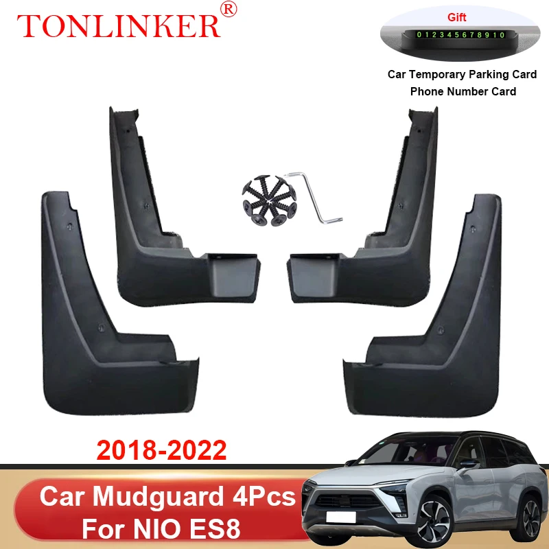 

TONLINKER Car Mudguard For NIO ES8 2018 2019 2020 2021 2022 Mud Flaps Mudguards Splash Guards Fender Mudflaps Accesories