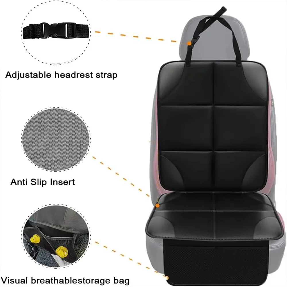 Universal Car Seat Protector Cover for Baby Child Pets Anti-Scratch Waterproof Stain Protection Thick Padded with Storage Bags