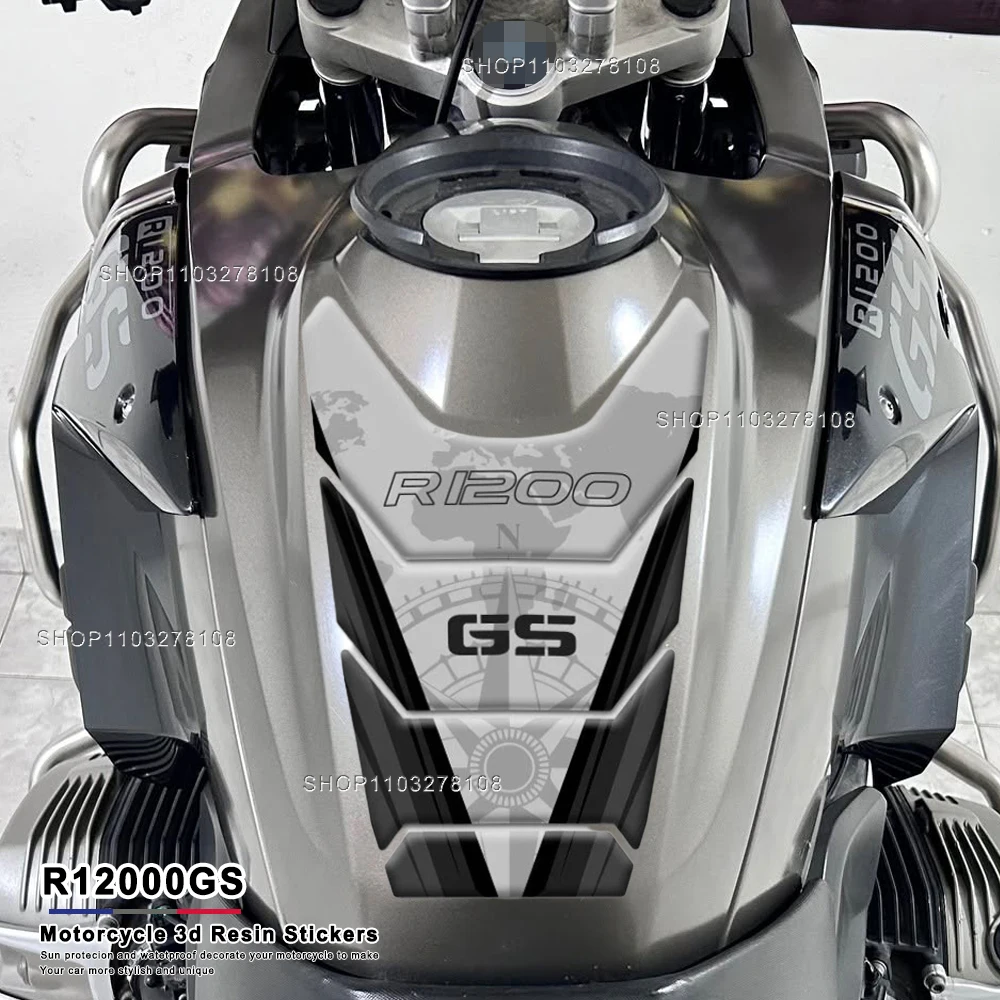 

For BMW R 1200 GS 2008-2012 3D Epoxy Resin Sticker Motorcycle Fuel Tank Pad Protection Sticker Waterproof Decorative Decal