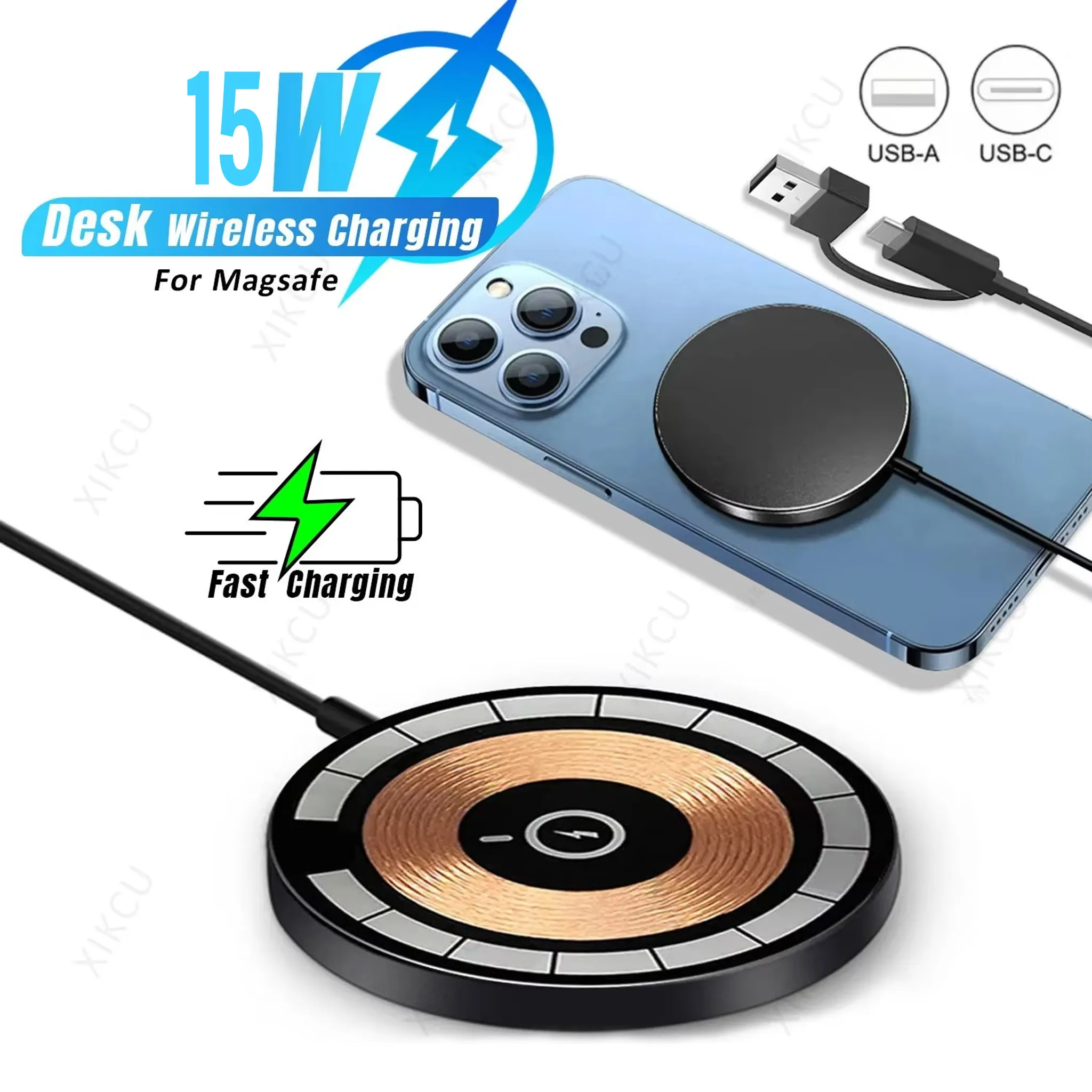 �y�Z�[�����z15 ���b�g���C�d�b���C�����X�[�d�p�b�h Magsafe iPhone 16/16Pro Max 15 14 13 12 Samsung AiPods Pro 3 �����[�d�X�e�[�V�����p