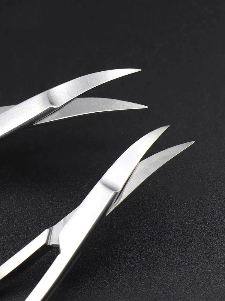 Double Bending Dental Surgical Scissors Stainless Steel Curved Tip Tissue Scissors Forceps Dental Implant Surgical Tool