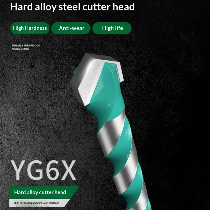 GREENERY 6-12 mm dreieckiger Diamant-Betonbohrer, multifunktionaler Steinbohrer für Ziegel, Fliesen, Marmor, Glas Holz-Metall-Wand