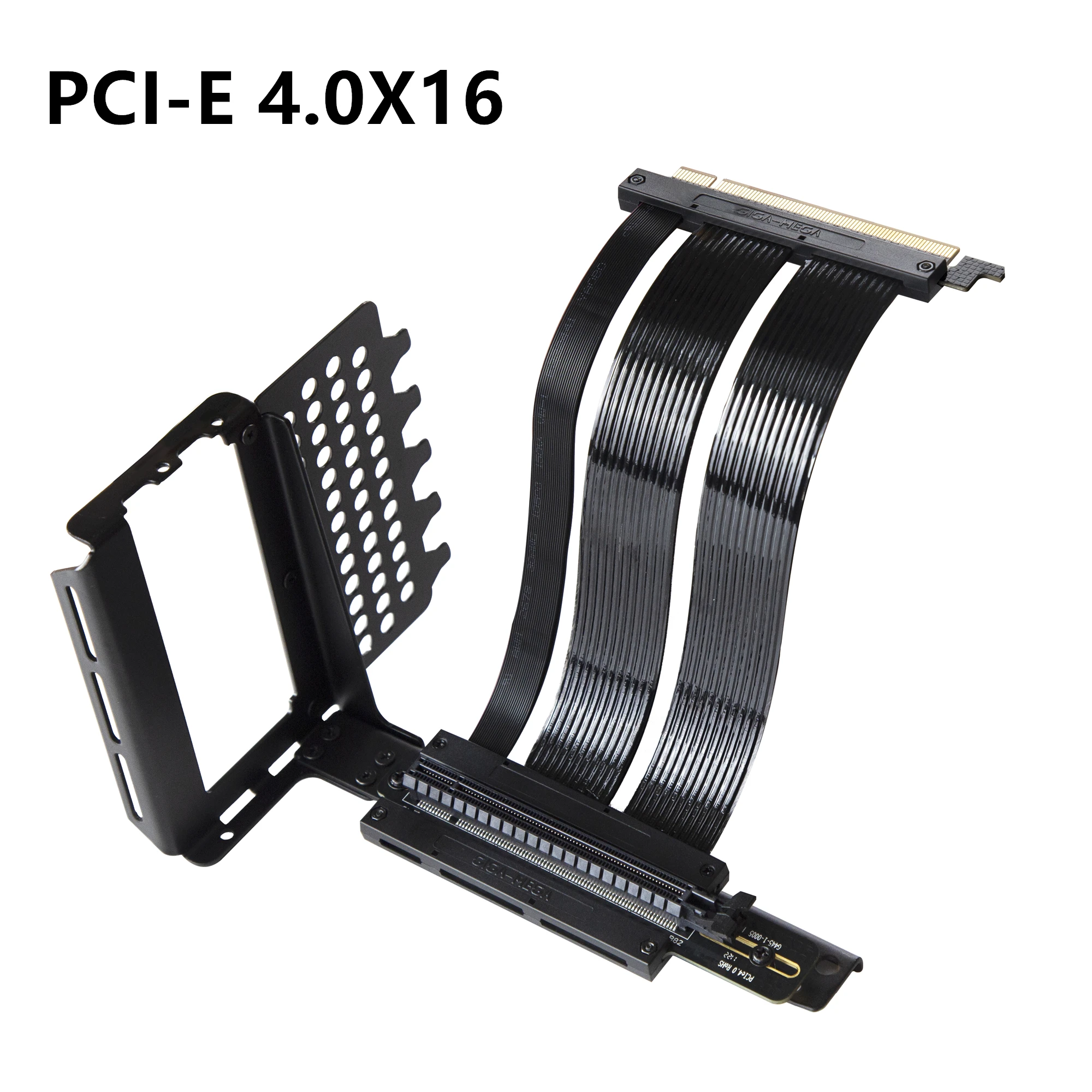 Anti Interference GPU Cable Computer PCIe3.0 X16 / PCIe 4.0 x16 Vertically VGA RTX4090 Card Bracket Suit 7 Slot Mount