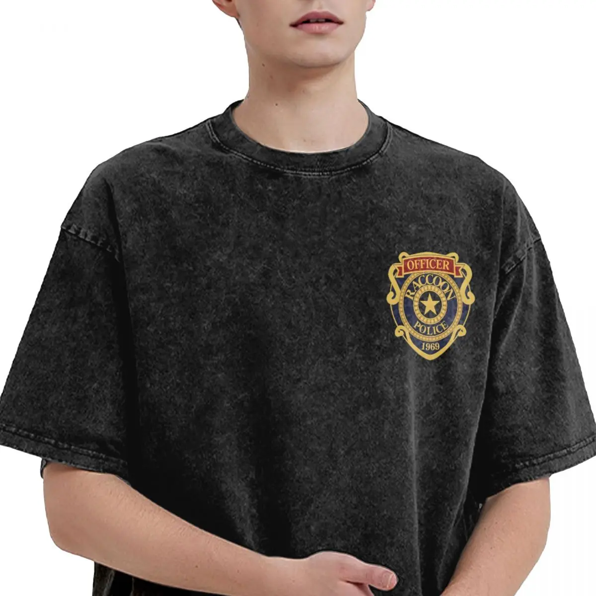 Men RPD Remake Logo T Shirts Residents Evils Tees Summer Streetwear Short Sleeves T Shirt O Neck Hippie Printed Tee Shirt Cheap