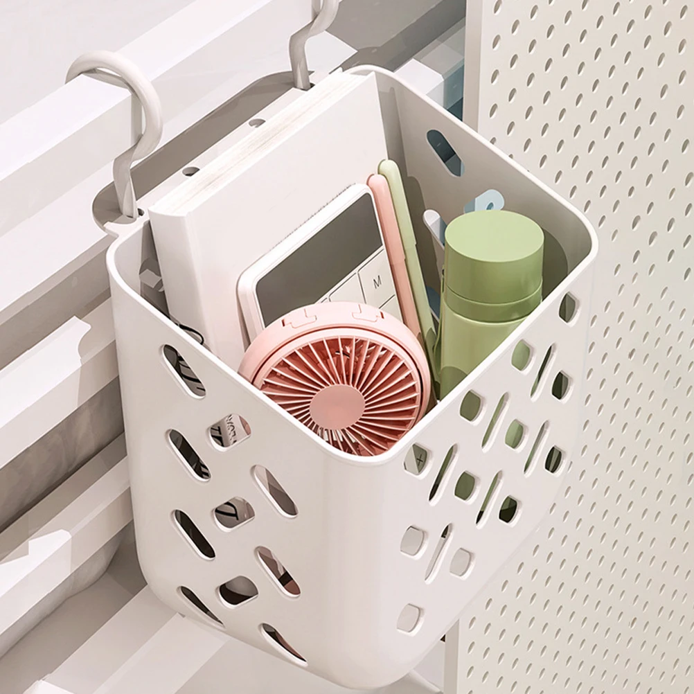 

2 Sets Wall Hanging Storage Baskets Dormitory Heavy Duty Household Basket No Installation Integrated Design For Cosmetics Snacks