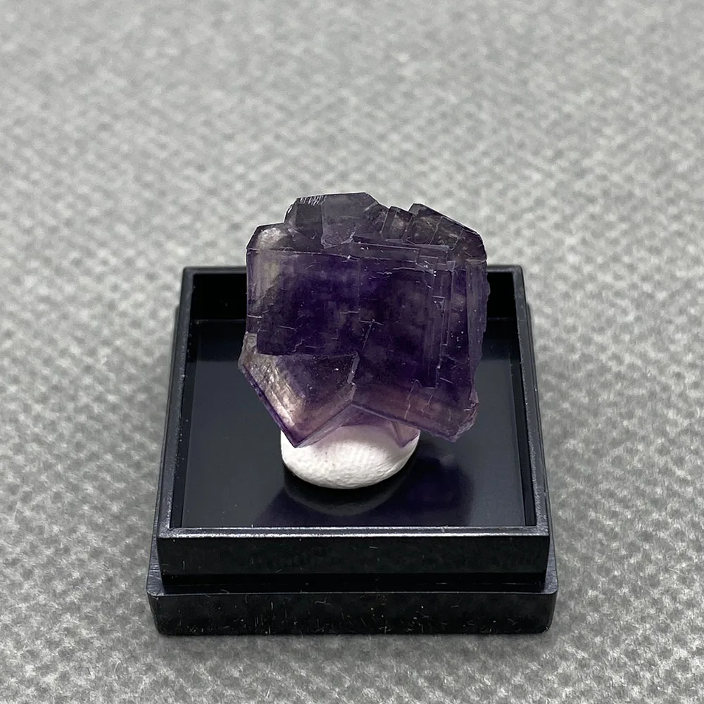 100% Natural Purple Window Fluorite Crystal Raw Stone Specimen Collection from Anhui, China