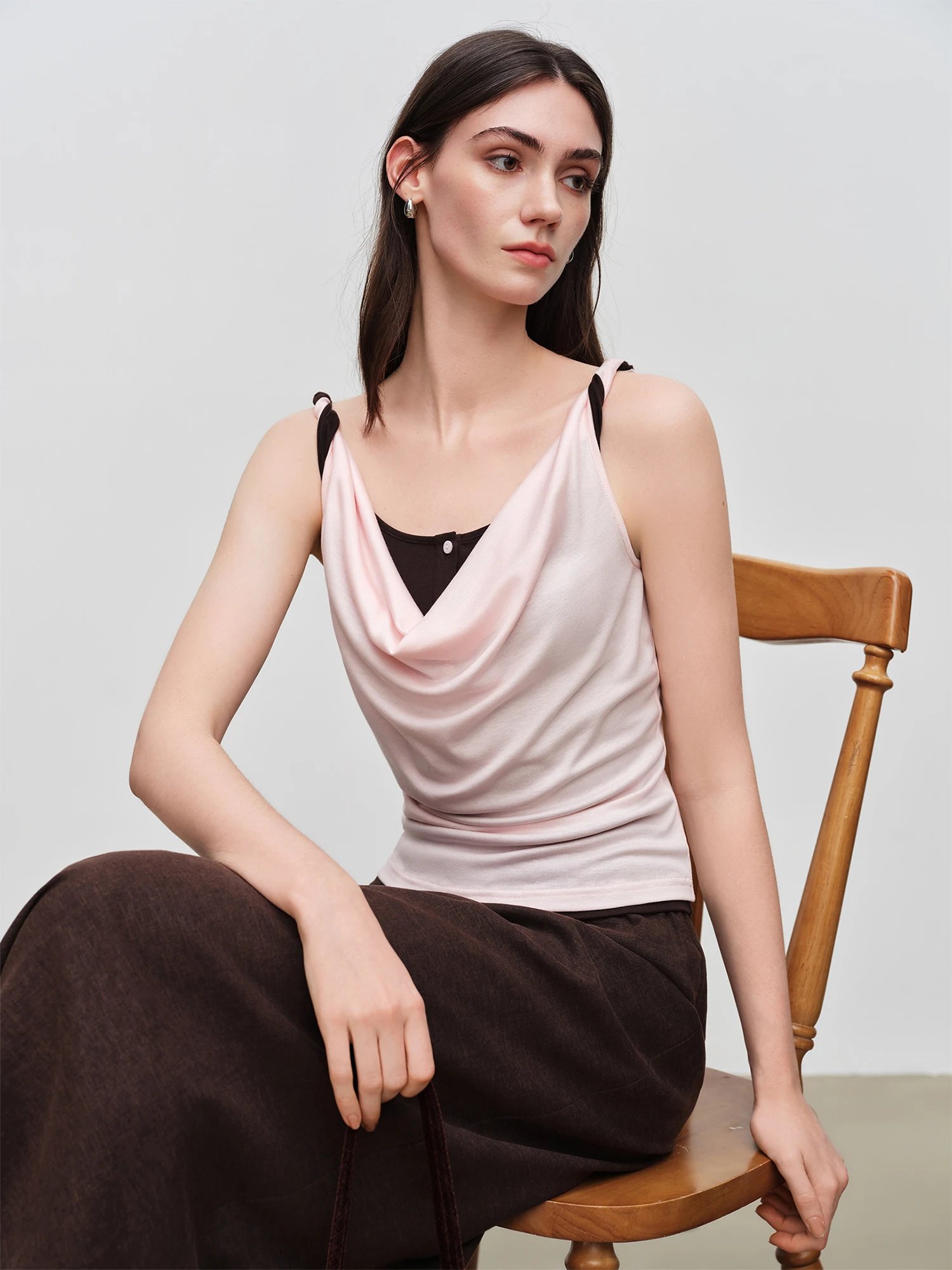 ZIQIAO Leopard Print Skirt Sets Color-blocked Fake 2 Piece Camisole Women New Summer 2026 Silm Swing Collar Kpop Hot Girls image 4
