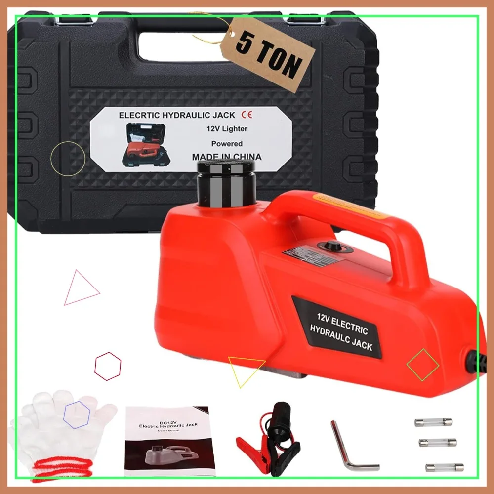 

5 Ton 12V Electric Car Jack, Lightweight Hydraulic Lift for SUV Sedan Truck Tire Change