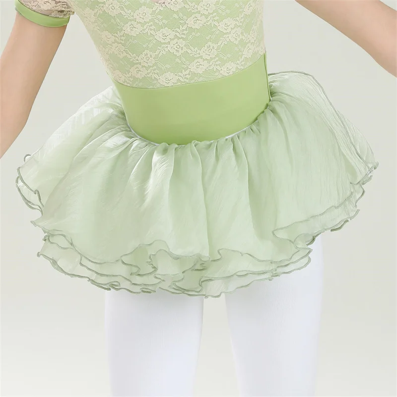 High Quality Fashion Cute Design Kids Girls Children 4 Layers Silk Tulle Ballet Dance Skirts