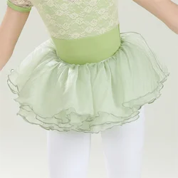 High Quality Fashion Cute Design Kids Girls Children 4 Layers Training Birthday Party Wear Silk Tulle Ballet Dance Skirts
