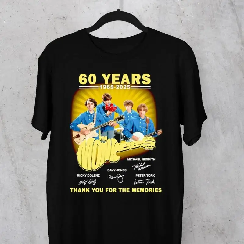 Hot New The Monkees Band 60Th Anniversary Black T Shirt Unisex