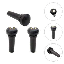 3 Pcs Violin End Nail Endpin Musical Instrument Peg Bridge Wooden Ebony Tailpiece Ebony String Instrument Accessories  ﻿