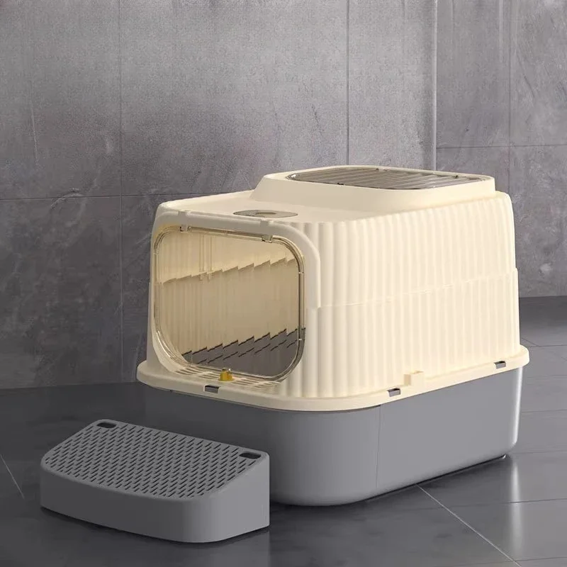 Side Entrance Defecation Castle For Cats Litter Box Stainless Steel Jewelry Hiding Litter Box Arenero Para Gatos Home Items
