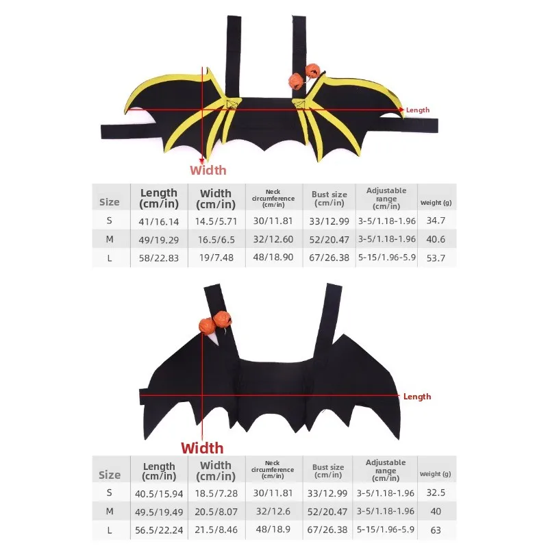 Roupas para animais de estimação, roupas engraçadas e criativas com asas de morcego, roupas para cães e gatos, roupas para cães pequenos