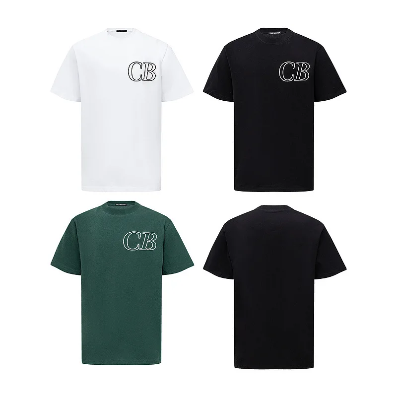 

Short Sleeve T-shirt Tops Summer for Man Woman Tshirts Cotton Letter Round Neck Oversized Loose High Street T-shirt High Quality
