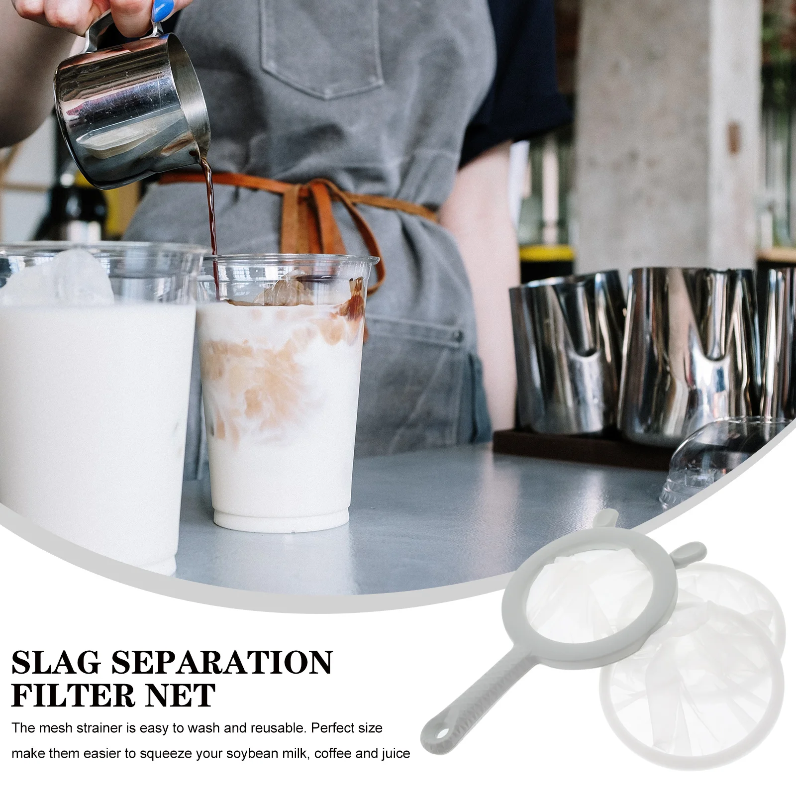 

1Set Multipurpose Fine Mesh Strainer Soy Milk Filter Juice Filter Kitchen Tool Fruit Juice Sifter Mesh Strainer